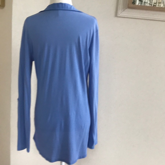 Splendid mixed media long blue shirt - Picture 5 of 14